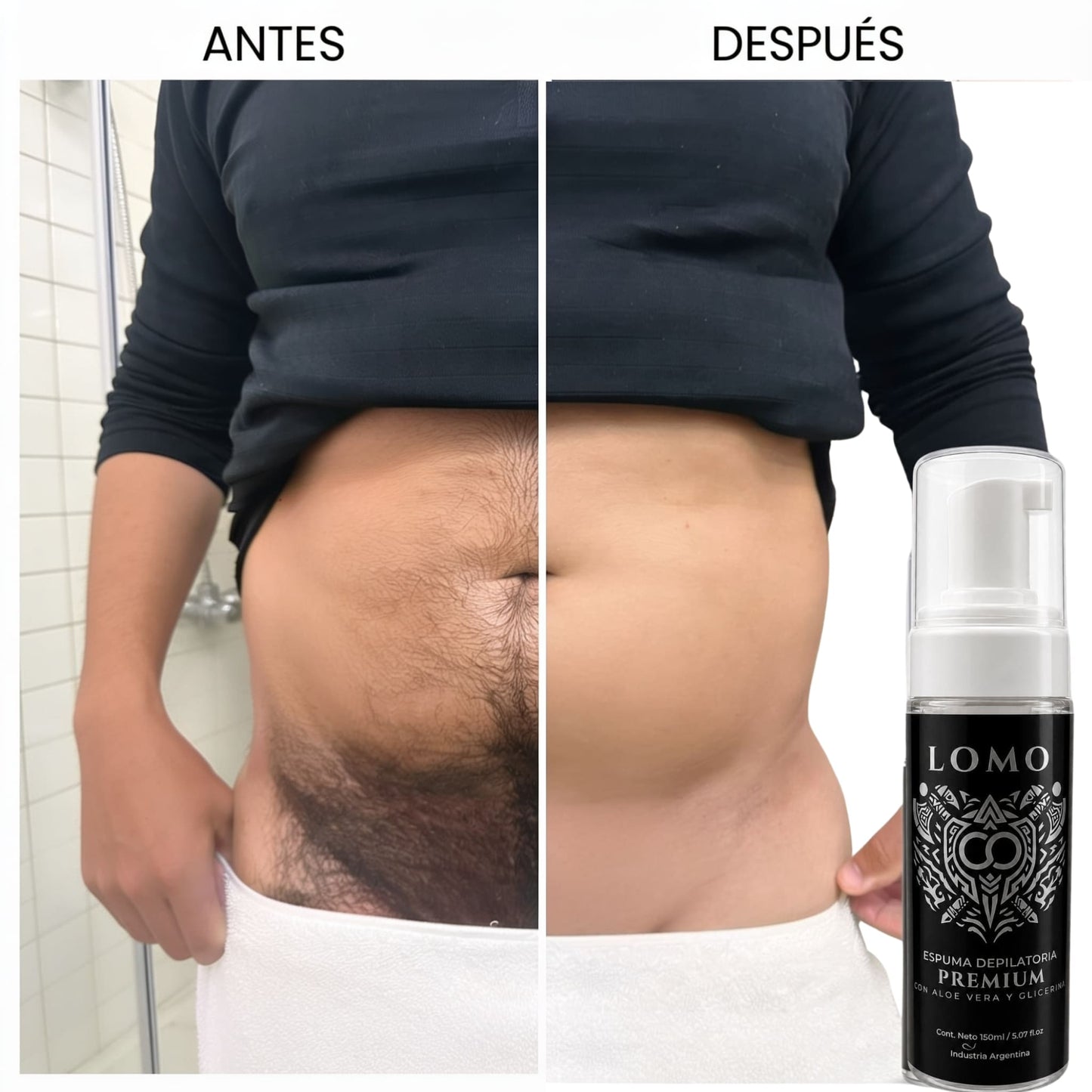 Espuma depilatoria masculina para Zonas íntimas