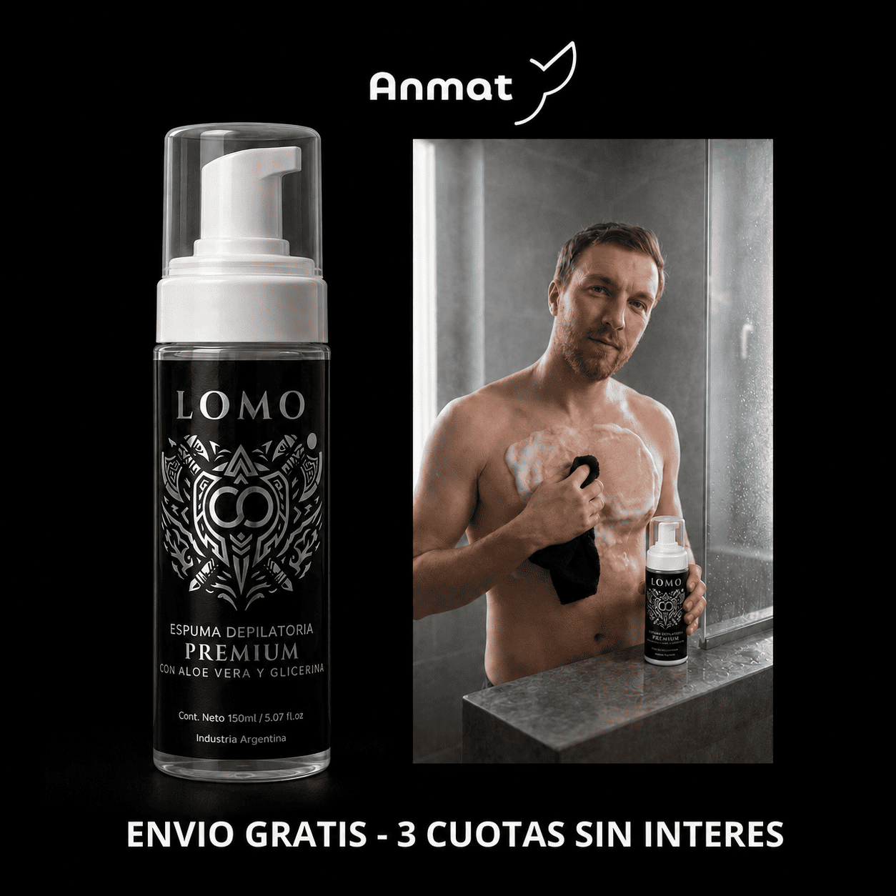 Espuma depilatoria masculina para Zonas íntimas